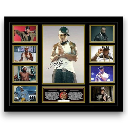 50 CENT Rapper GET RICH OR DIE TRYIN Signed Limited Photo Memorabilia Frame