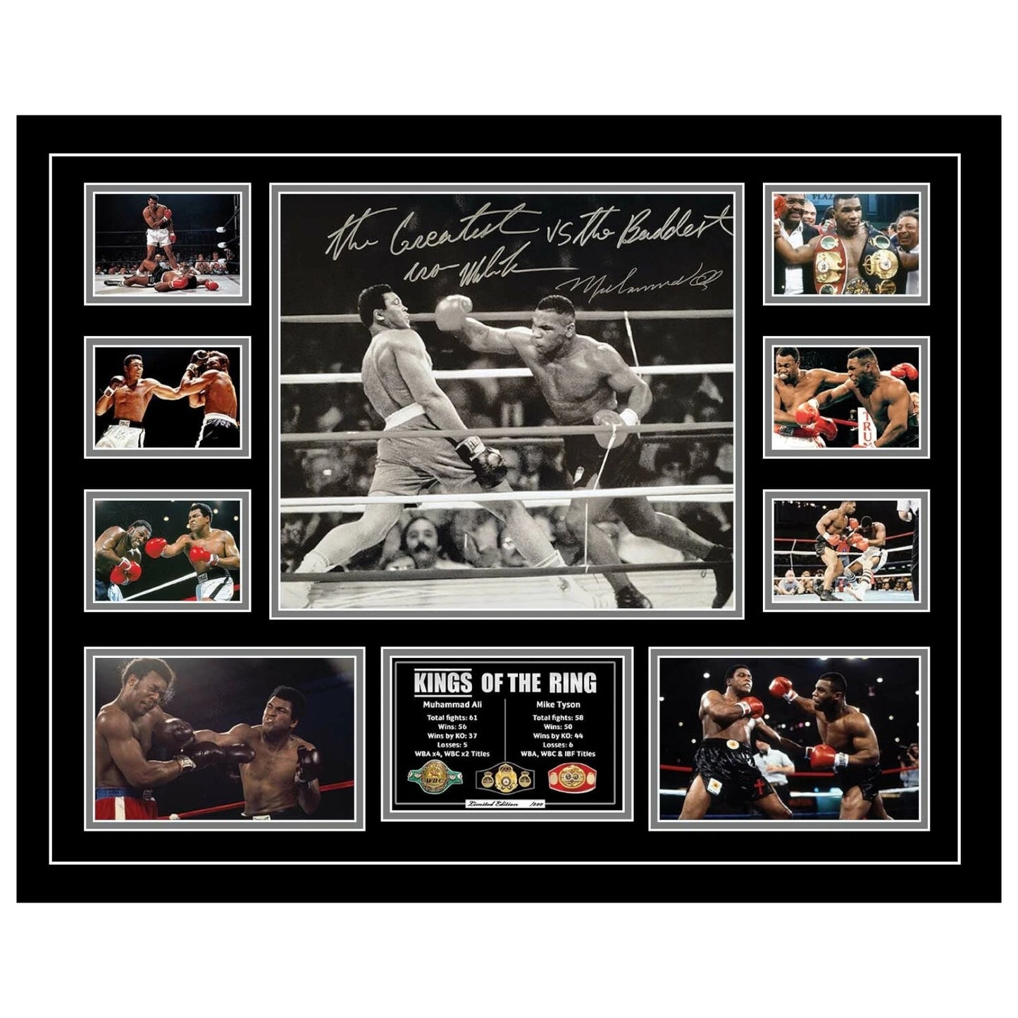Muhammad Ali & Mike Tyson Kings Of The Ring Signed Limited Photo Memorabilia Frame - My Store