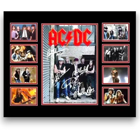 ACDC Signed Limited Edition Photo Memorabilia Wooden Frame
