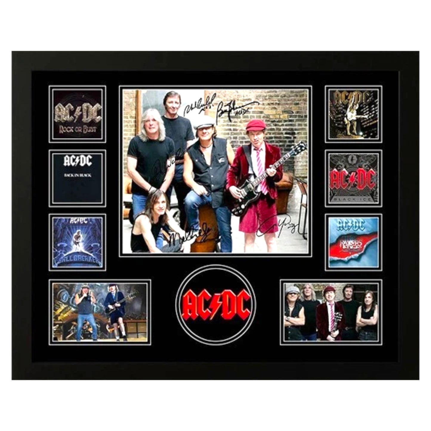 ACDC Signed Limited Edition Photo Memorabilia Wooden Frame - My Store