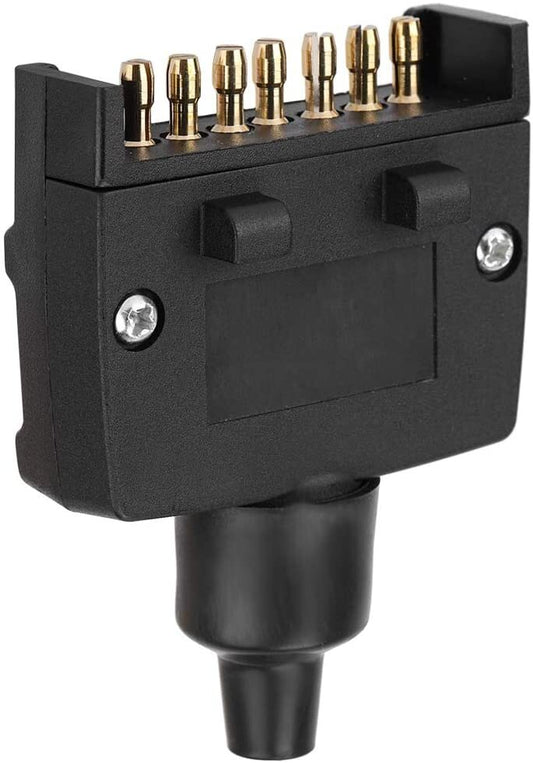 7 Pin Flat Trailer Plug Caravan Boat Male Connector Single Part Adapter Plug - Homeware Discounts