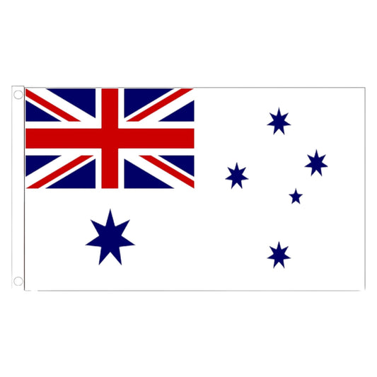 2-PACK Large Australian White Ensign Flag Heavy Duty Outdoor RAN Navy Australia 90 X 150 CM - 3ft x 5ft - My Store