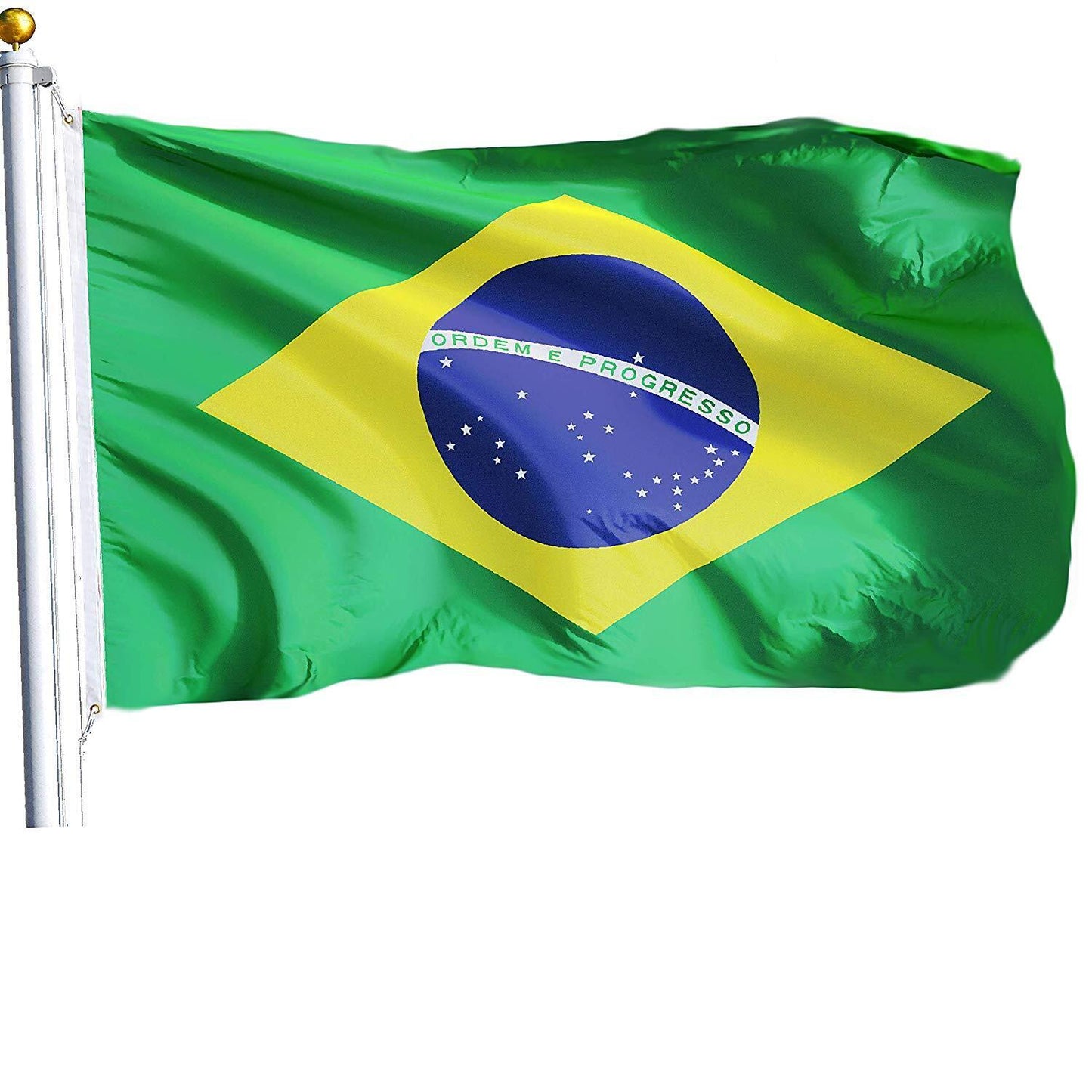 Large Brazilian Brazil Flag 90cm x 150cm - 3ft x 5ft - Homeware Discounts