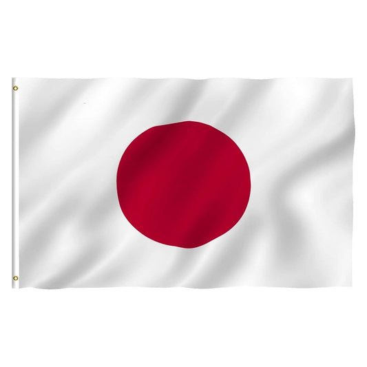 2-PACK Large Japanese Japan Flag Heavy Duty Outdoor 90 X 150 CM - 3ft x 5ft - Homeware Discounts