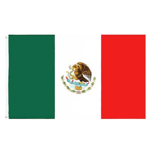 2-PACK Large Mexico Mexican Flag Heavy Duty Outdoor MX 90 x 150cm - 3 x 5ft - Homeware Discounts