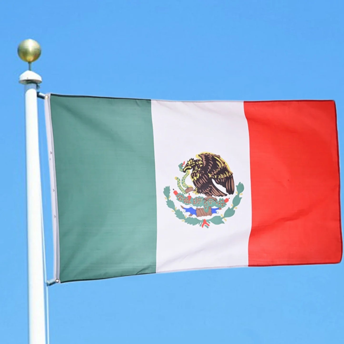 Large Mexico Mexican Flag Heavy Duty Outdoor MX 90 x 150cm - 3 x 5ft - Homeware Discounts