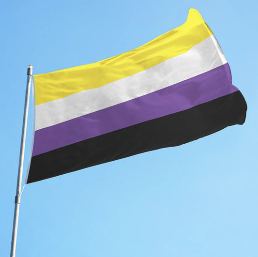 Large Non Binary Flag Heavy Duty Outdoor 90 X 150 CM - 3ft x 5ft - Homeware Discounts