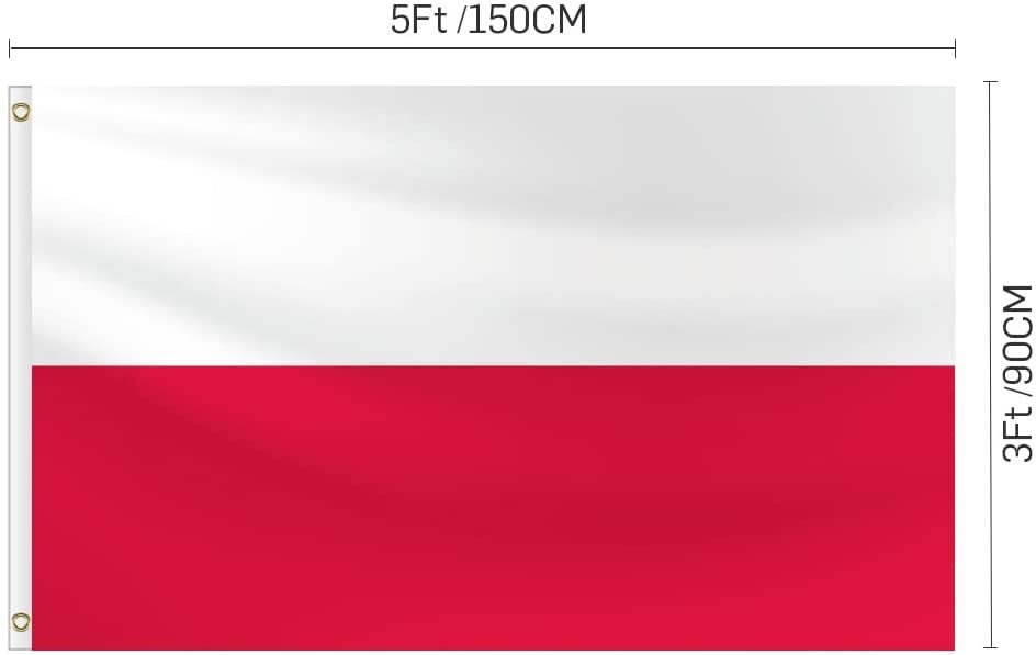 Large Poland Polish Flag Heavy Duty Outdoor 90 X 150 CM - 3ft x 5ft - Homeware Discounts