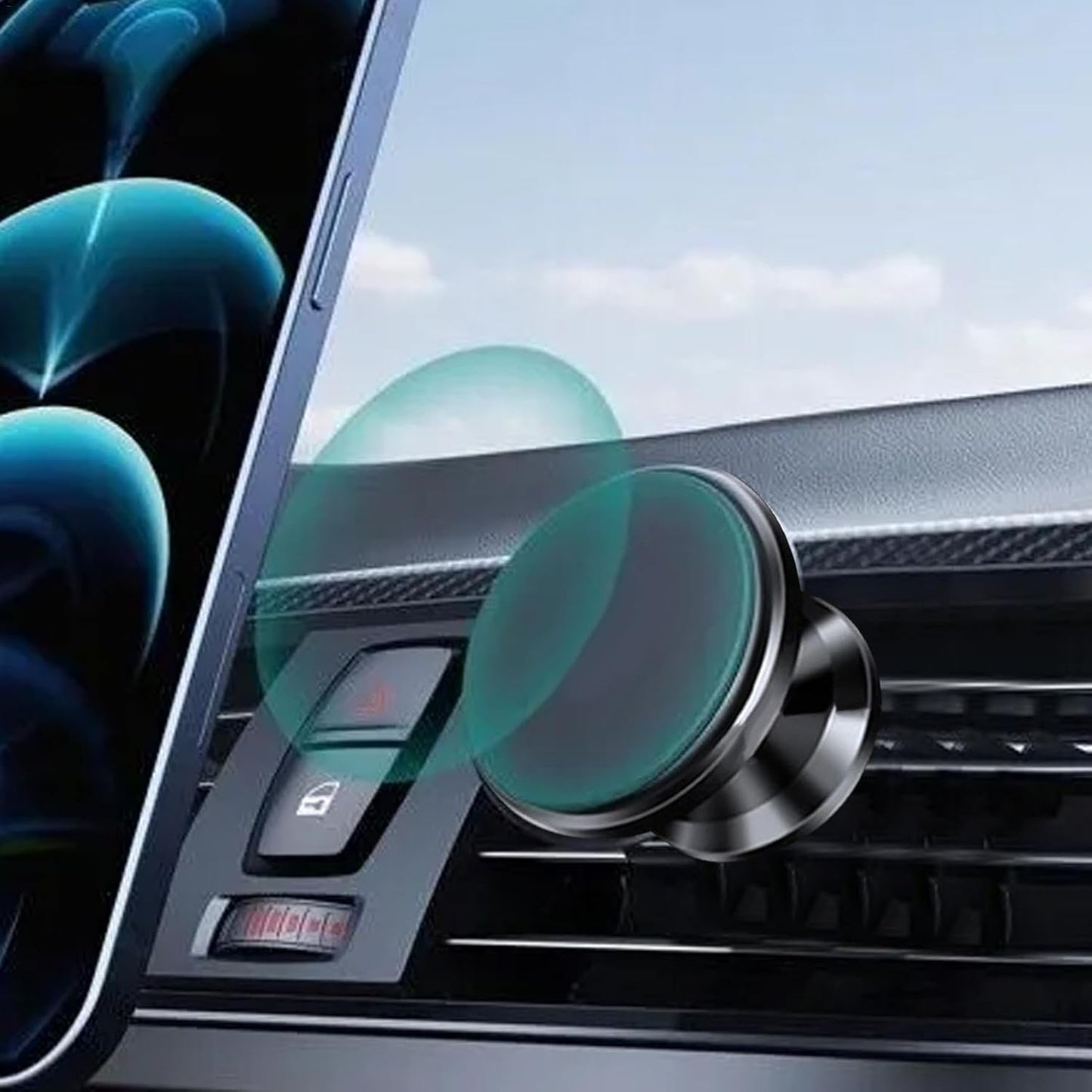 360 Degree Adjustable Magnetic Car Mount Universal Stick On Mount Dashboard Magnetic Phone Holder for Car Cell Phones - My Store