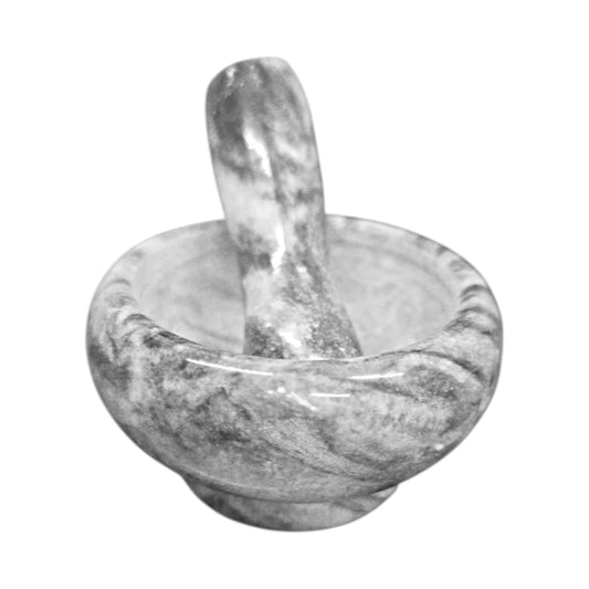 Small Heavy Duty Solid Granite Mortar & Pestle Set Unpolished Spice Grinder Grinding Bowl - My Store