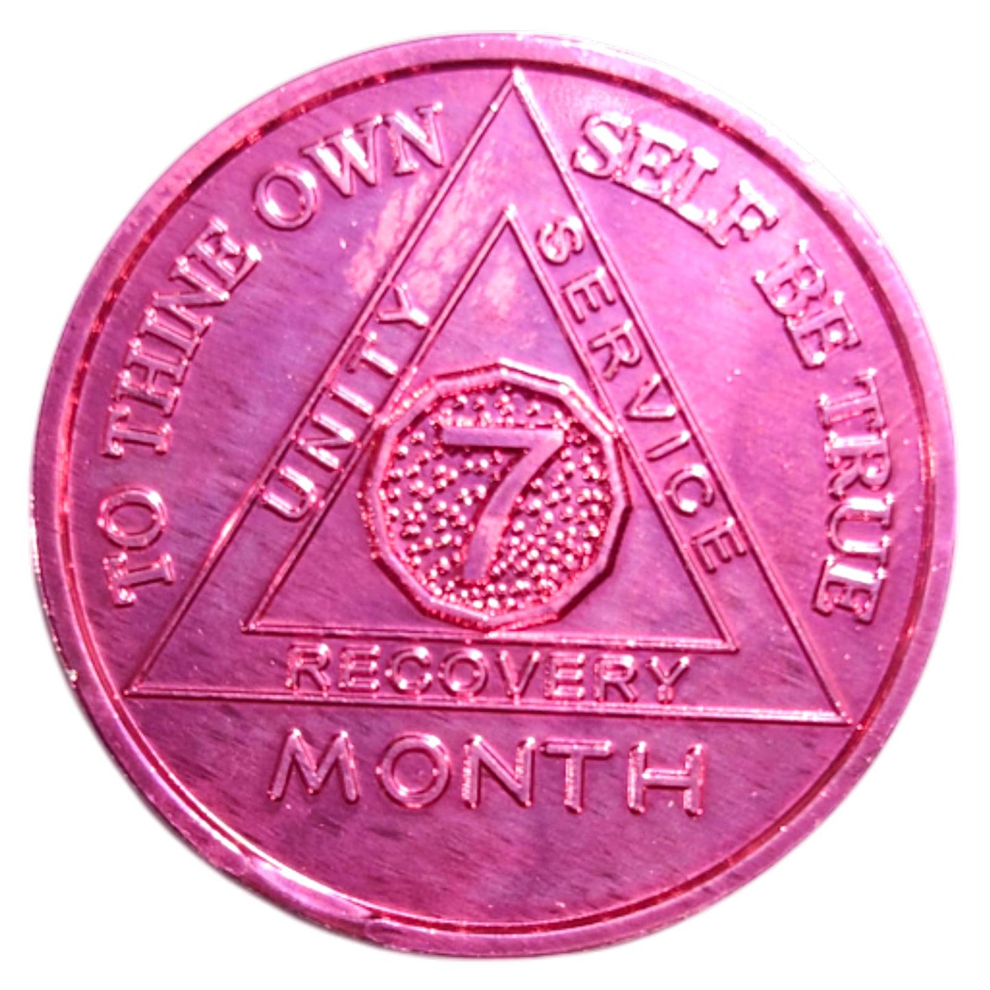Aluminum Sobriety Chips 24 Hours Months 1, 6, 7 Months Alcoholics Anonymous Medallion Chip - Homeware Discounts