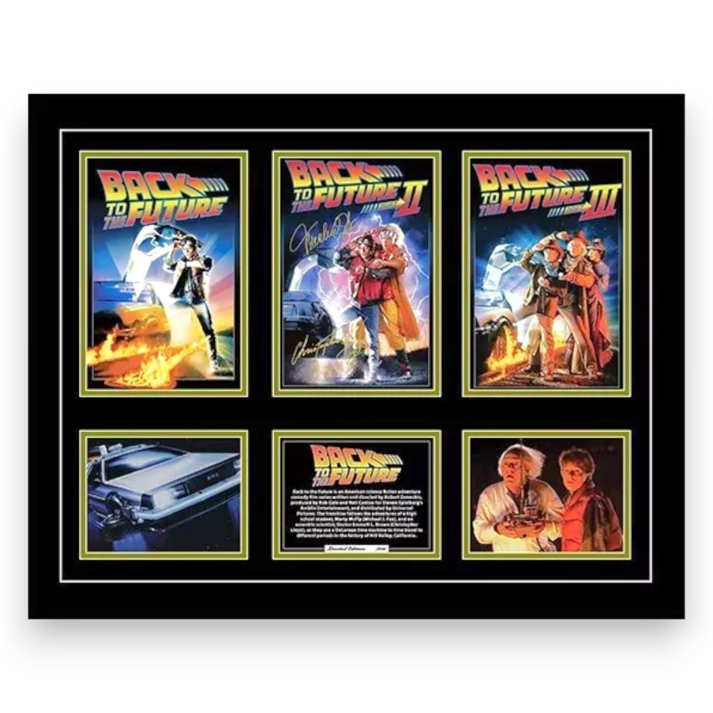 Back To The Future Trilogy Film Marty McFly Dr. Emmett Brown Michael J. Fox Signed Limited Photo Memorabilia Frame - My Store