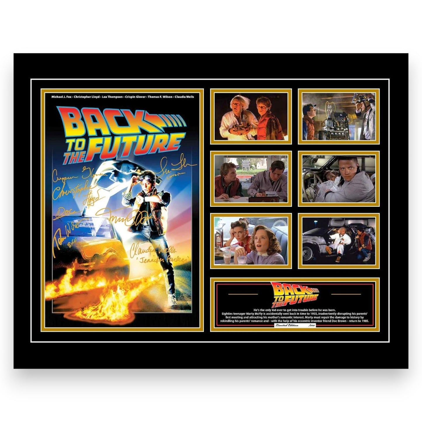 Back To The Future Film Marty McFly Dr. Emmett Brown Michael J. Fox Signed Limited Photo Memorabilia Frame - My Store