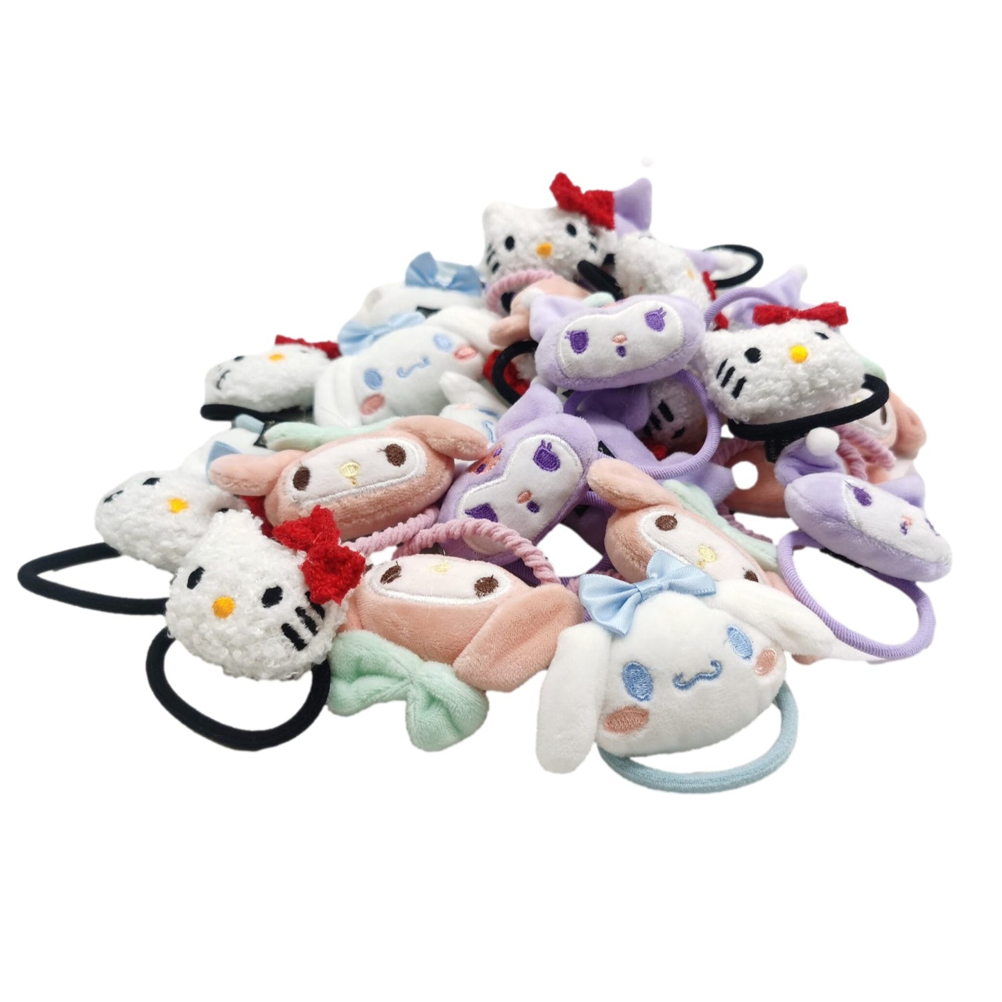 4 Pack Sanrio Hello Kitty Girl Hair Ties Kids Kuromi My Melody Cinnamoroll - Homeware Discounts