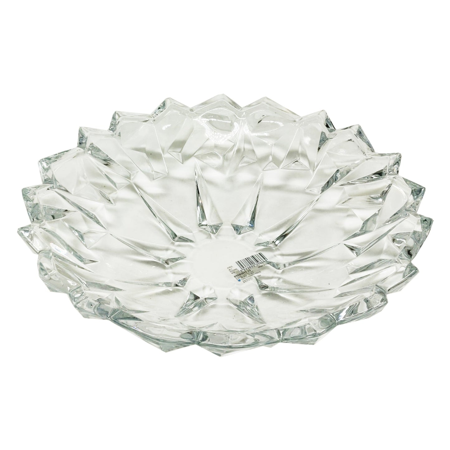 Crystal Bowl Fruit Decoration Shallow Large - 32CM - Homeware Discounts