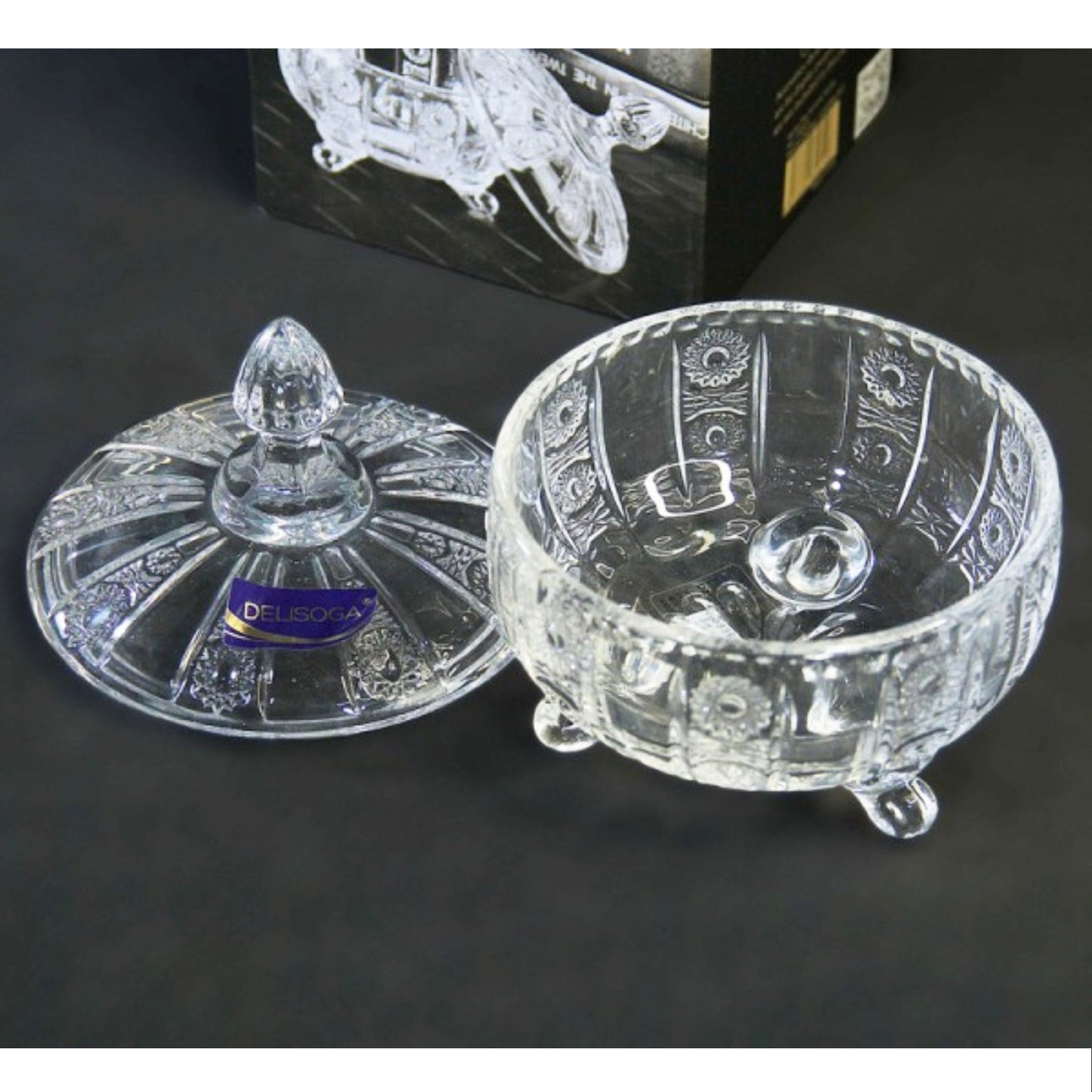 Delisoga Crystal Bowl Fruit Decoration - 18CM - Homeware Discounts