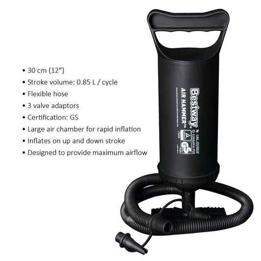 Bestway 30cm Air Hammer Inflation Pump Hand Pump - Homeware Discounts