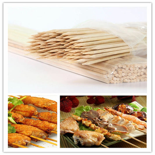 80pcs 30cm Bamboo BBQ Skewers Grill sticks for BBQ - Homeware Discounts
