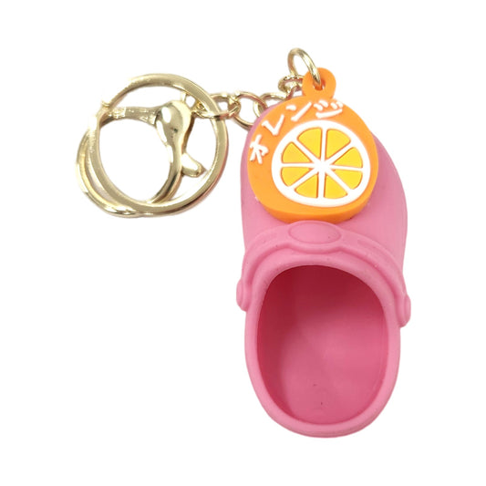 Orange Pink Shoe Kids Key Chain Keyring - Homeware Discounts