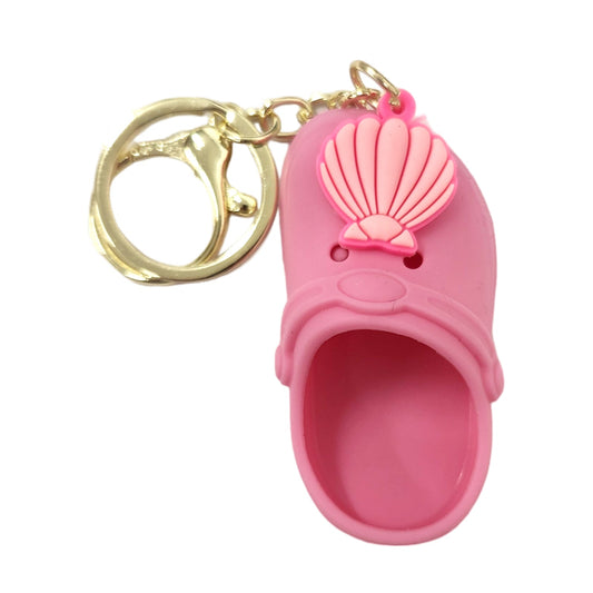 Shell Pink Shoe Kids Key Chain Keyring - Homeware Discounts