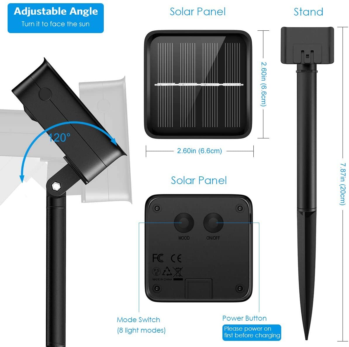 200 Blue LED Solar Powered 24m Garden Christmas Fairy Lights - Waterproof Solar - Homeware Discounts