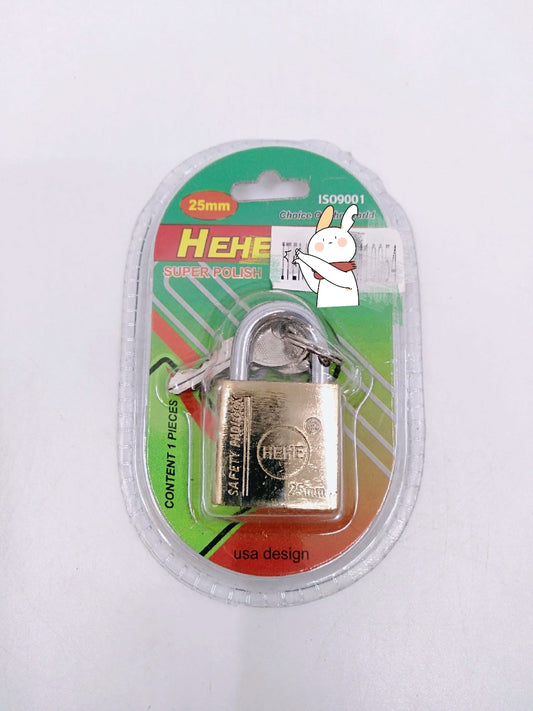 Heavy Duty Lock Brass Padlock 3 Size 25mm 30mm 40mm Solid Brass Padlock 3 keys - Homeware Discounts