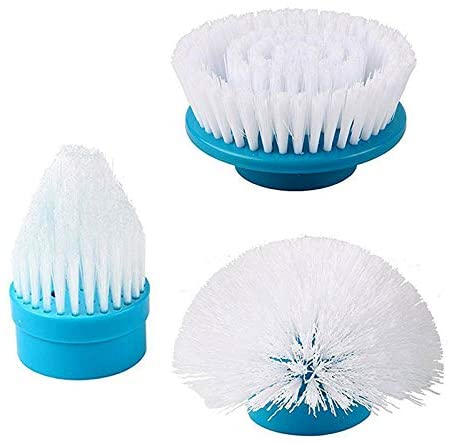 Replacement Brush Heads for Spin Mop Scrubber with multi-function set of 3 Flat,Dome,Corner - Homeware Discounts