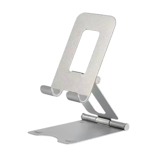 Universal iPhone Samsung Phone Holder Desk Stand Foldable Adjustable Compact Mobile Phone Tablet - Silver - My Store