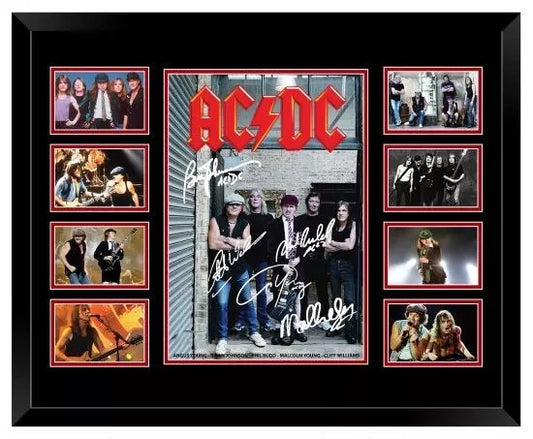 ACDC Signed Limited Edition Photo Memorabilia Wooden Frame - My Store