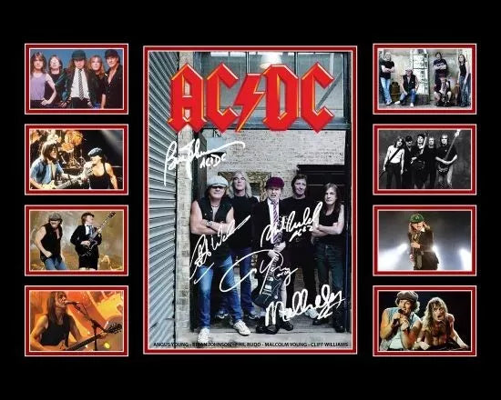 ACDC Signed Limited Edition Photo Memorabilia Wooden Frame - My Store