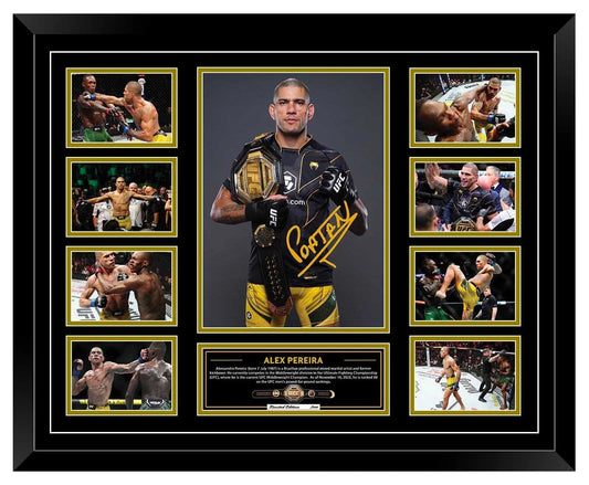ALEX PEREIRA POATAN UFC 246 2020 COMEBACK UFC Limited Edition Photo Memorabilia Wooden Frame - My Store