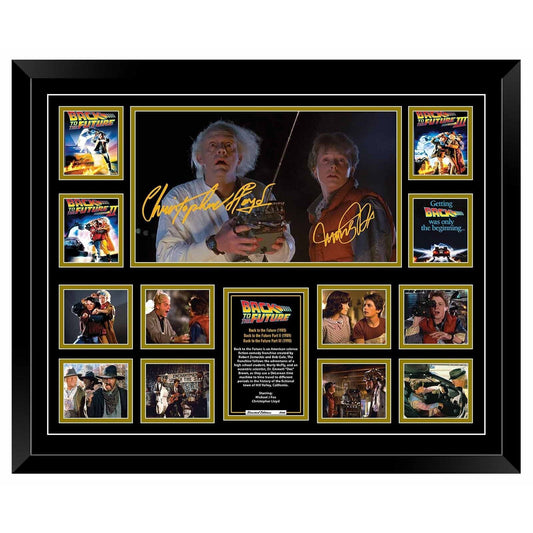 Back To The Future Film Marty McFly Dr. Emmett Brown Michael J. Fox Signed Limited Photo Memorabilia Frame - Homeware Discounts