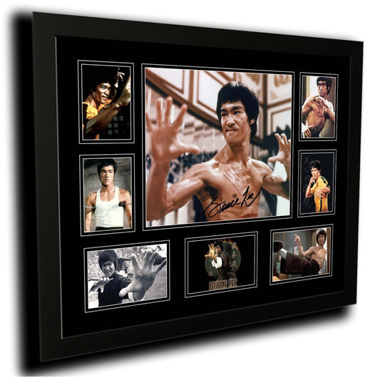 BRUCE LEE Limited Edition Photo Memorabilia Wooden Frame - Homeware Discounts