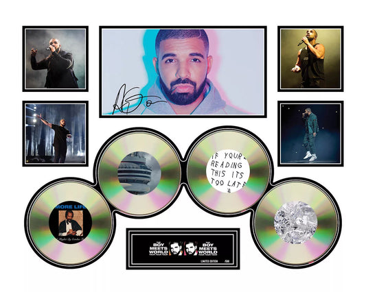 DRAKE THE BOY MEETS WORLD 2017 TOUR Signed Limited Edition Photo Memorabilia Wooden Frame - My Store