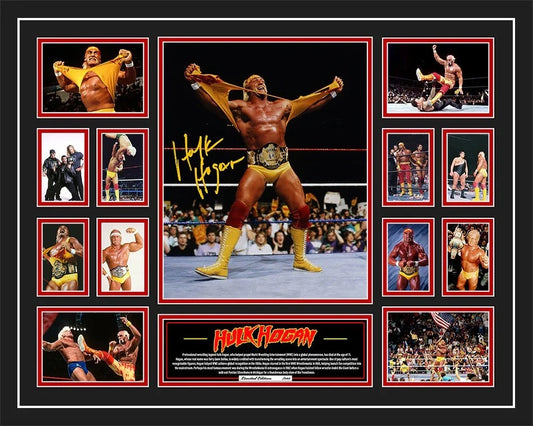 HULK HOGAN WWE WRESTLING LEGEND TRIBUTE Limited Edition Photo Memorabilia Wooden Frame - My Store