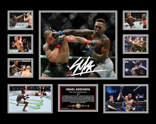 ISRAEL ADESANYA 18-0 STYLEBENDER UFC Limited Edition Photo Memorabilia Wooden Frame - My Store