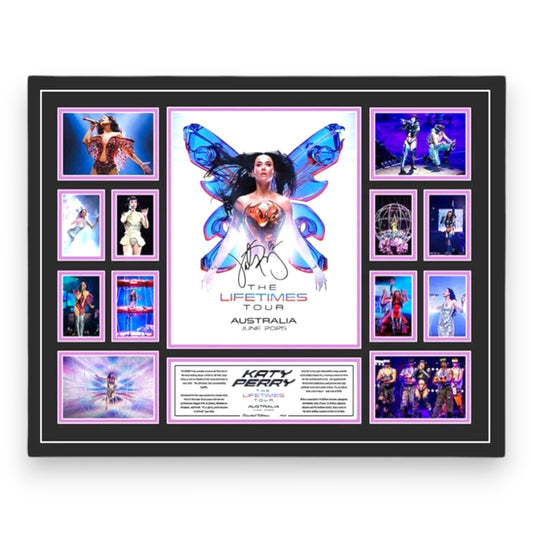 KATY PERRY THE LIFETIMES TOUR 2025 AUSTRALIA Signed Limited Edition Photo Memorabilia Wooden Frame - My Store