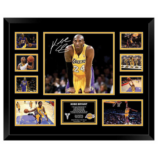 KOBE BRYANT LA LAKER Limited Edition Photo Memorabilia Wooden Frame - Homeware Discounts