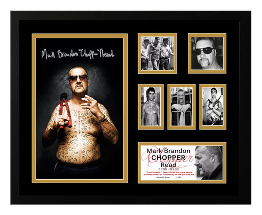 MARK BRANDON CHOPPER READ Signed Limited Edition Photo Memorabilia Wooden Frame - My Store