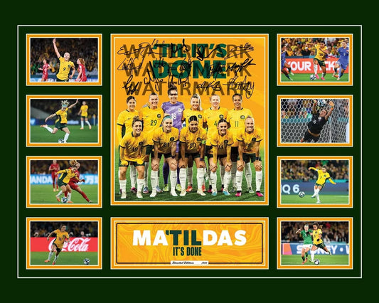 MATILDAS 2023 FIFA WORLD CUP SAM KERR FOORD FOWLER Women's Soccer Football Limited Photo Memorabilia Wooden Frame - My Store