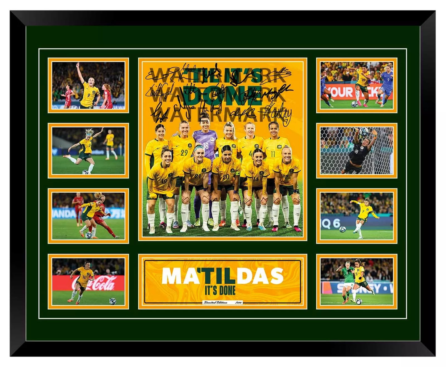 MATILDAS 2023 FIFA WORLD CUP SAM KERR FOORD FOWLER Women's Soccer Football Limited Photo Memorabilia Wooden Frame - My Store