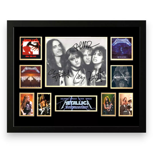 METALLICA Signed Limited Edition Photo Memorabilia Wooden Frame - My Store