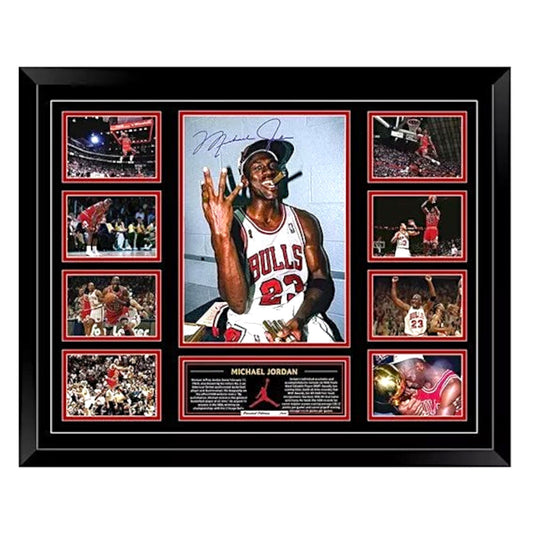 Michael Jordan Chicago Bulls 56CM x 46CM Limited Photo Memorabilia Wooden Frame - My Store