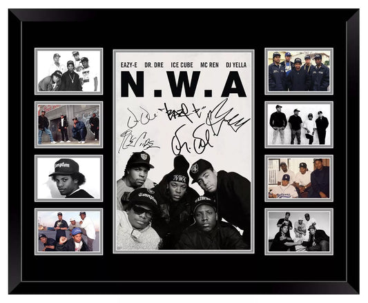 NWA EAZY E DR DRE ICE CUBE YELLA REN Signed Limited Edition Photo Memorabilia Wooden Frame - My Store