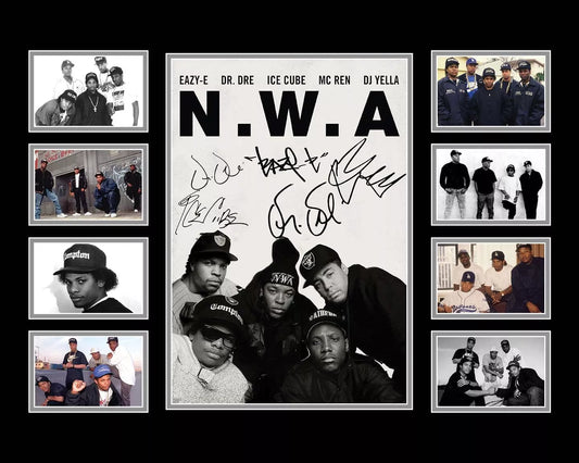 NWA EAZY E DR DRE ICE CUBE YELLA REN Signed Limited Edition Photo Memorabilia Wooden Frame - My Store