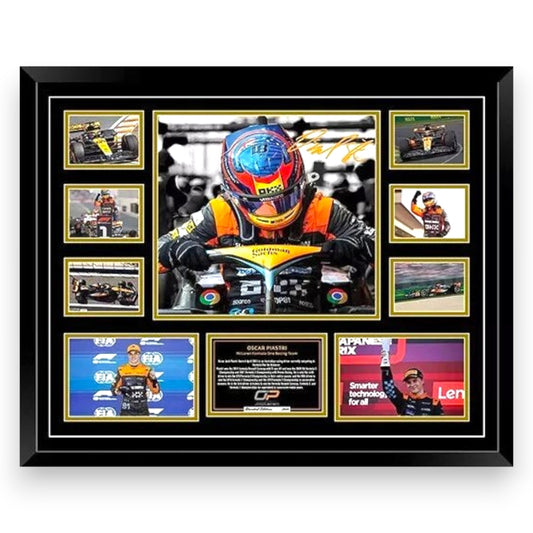 OSCAR PIASTRI F1 2023 GRAND PRIX MCLAREN F1 Limited Edition Photo Memorabilia Wooden Frame - My Store