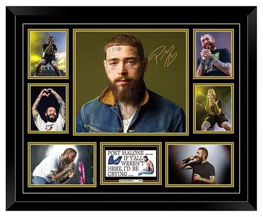 POST MALONE 2023 AUSTRALIA TOUR Signed Limited Edition Photo Memorabilia Wooden Frame - My Store