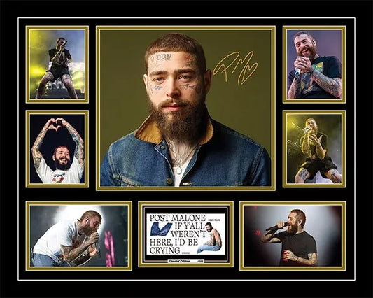POST MALONE 2023 AUSTRALIA TOUR Signed Limited Edition Photo Memorabilia Wooden Frame - My Store