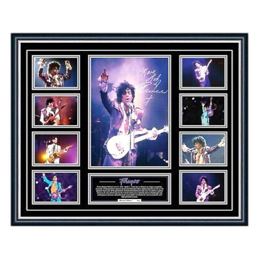 Prince Purple Rain Signed Limited Photo Memorabilia Frame - My Store