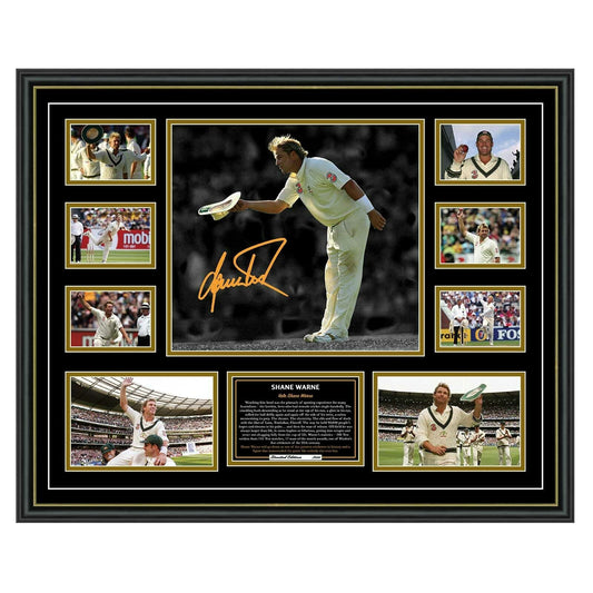 Shane Warne Signed Framed Limited Edition Photo Memorabilia 56CM x 46CM - Homeware Discounts